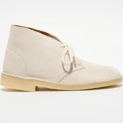 Femme Clarks Desert boots en Velours de Cuir Desert écrues
