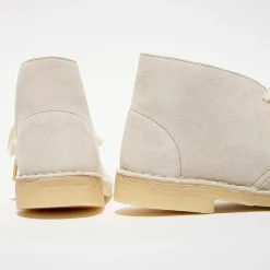 Femme Clarks Desert boots en Velours de Cuir Desert écrues