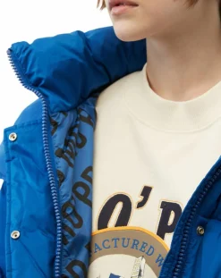 Femme Marc O'Polo Doudoune à capuche Puffer bleue