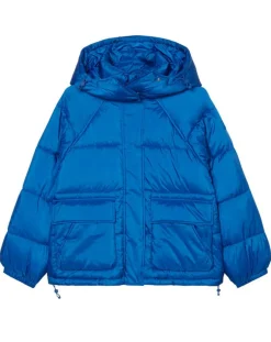 Femme Marc O'Polo Doudoune à capuche Puffer bleue