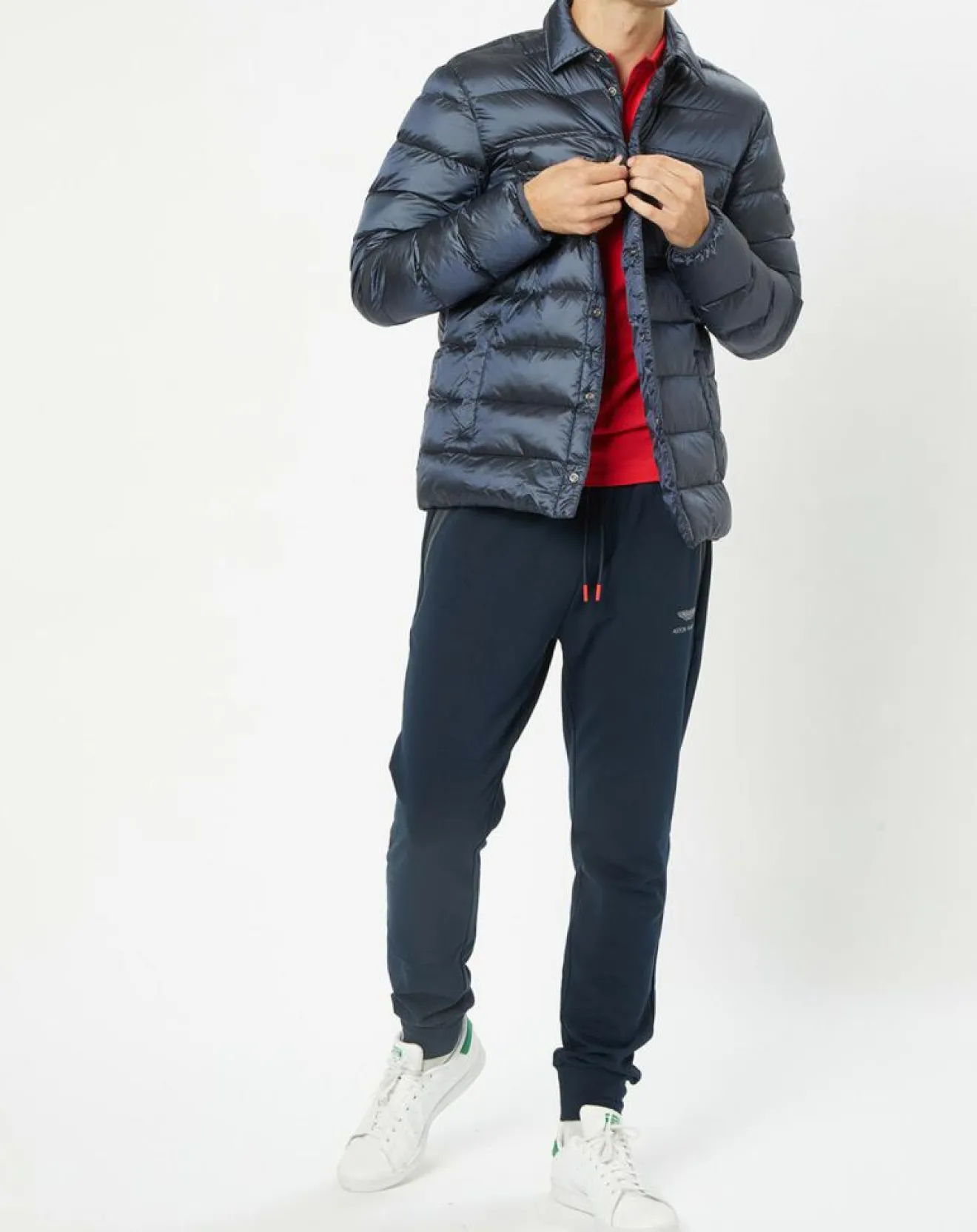 Homme Hackett London Doudoune Aston Martin Racing Shiny bleue