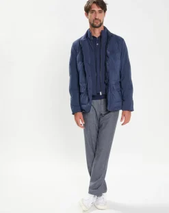 Clearance Hackett London Doudoune Coud bleue