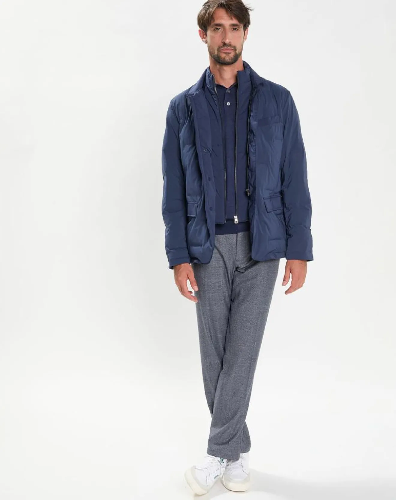 Clearance Hackett London Doudoune Coud bleue