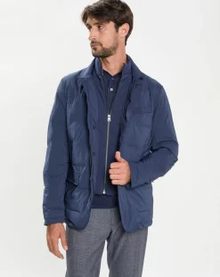 Clearance Hackett London Doudoune Coud bleue