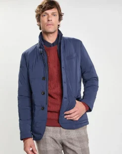 Clearance Hackett London Doudoune Coud bleue