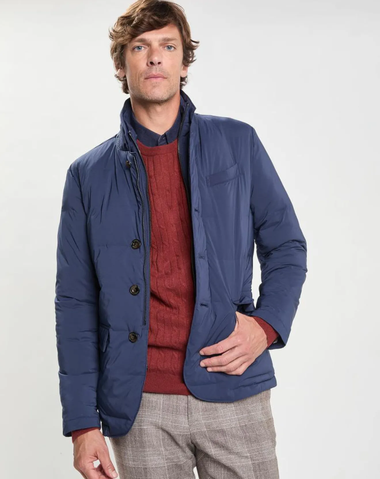 Clearance Hackett London Doudoune Coud bleue