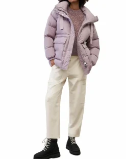 Femme Marc O'Polo Doudoune courte à capuche violet clair