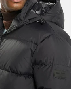 Homme Marc O'Polo Doudoune courte à capuche Puffer noire