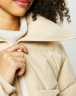 Discount Esprit Doudoune courte col montant zip collection EDC by beige