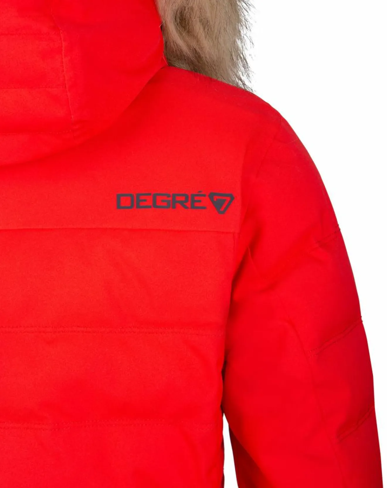 Femme Degré 7 Doudoune de ski Traqui fausse fourrure incandescent
