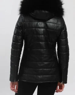 Discount Blue Wellford Doudoune en Cuir Bleny noire