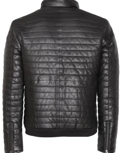 New Blue Wellford Doudoune en Cuir Camilo noire