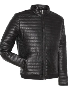 New Blue Wellford Doudoune en Cuir Camilo noire