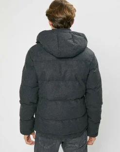 Hackett London Doudoune en Flanelle Puffer gris foncé