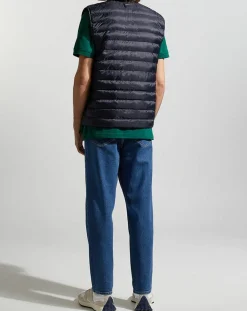 Discount Gant Doudoune légère sans manches bleu foncé