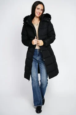 Femme Assuili Doudoune longue avec isolation thermique jusqu'à -20 °C noir