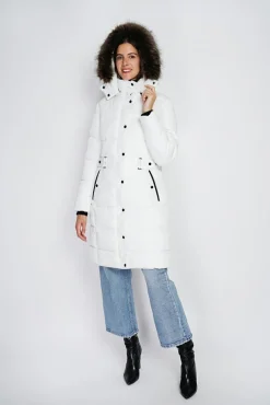 Femme Assuili Doudoune longue avec isolation thermique jusqu'à -20 °C naturel