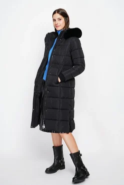 Clearance Assuili Doudoune longue noire