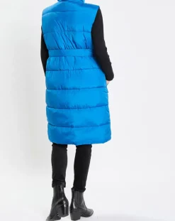 Online Marc O'Polo Doudoune longue sans manches bleue