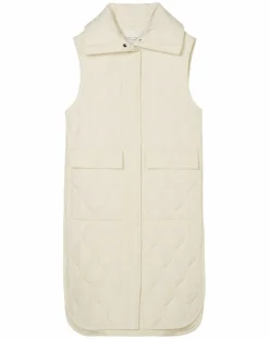 Femme Marc O'Polo Doudoune longue sans manches padded beige