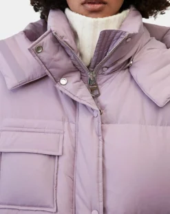 Marc O'Polo Doudoune longue sans manches 3 poches violet clair