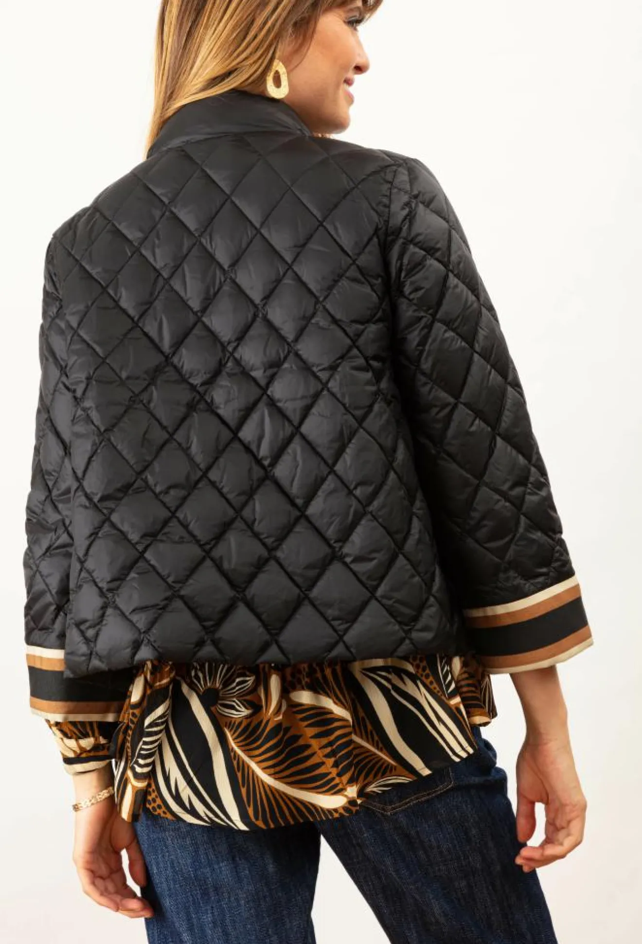 Femme Bleu Blanc Rouge Doudoune Mareva noire