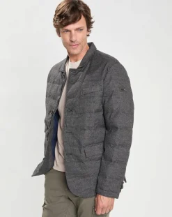 Homme Hackett London Doudoune Pied de Poule gris moyen