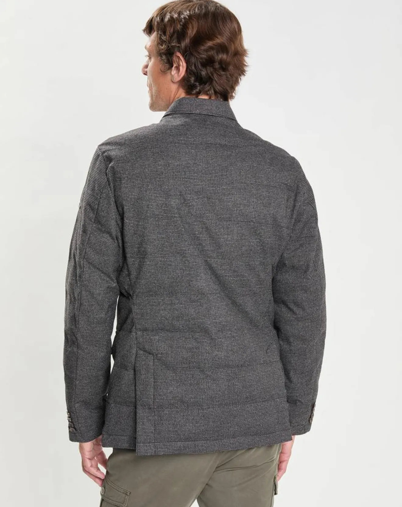 Homme Hackett London Doudoune Pied de Poule gris moyen