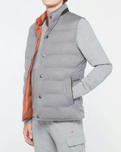Homme Hackett London Doudoune Réversible gris/rouille