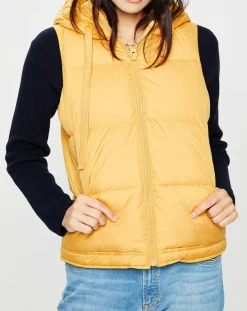 Clearance Marc O'Polo Doudoune sans manches à capuche jaune