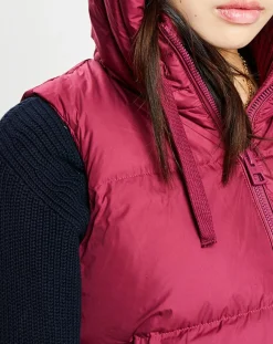 Discount Marc O'Polo Doudoune sans manches à capuche bordeaux