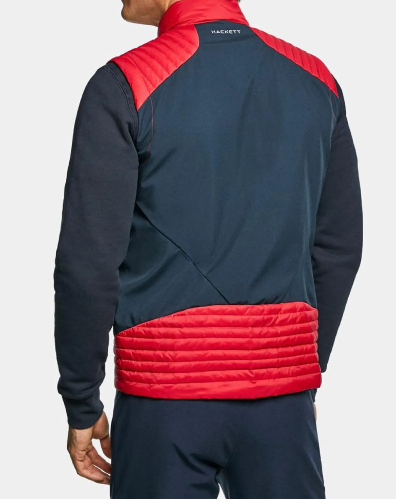 Homme Hackett London Doudoune sans manches Aston Martin Racing rouge/bleu