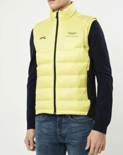 Sale Hackett London Doudoune sans manches Aston Martin Racing jaune clair