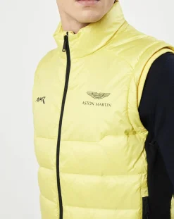 Sale Hackett London Doudoune sans manches Aston Martin Racing jaune clair
