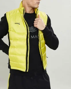 Sale Hackett London Doudoune sans manches Aston Martin Racing jaune clair