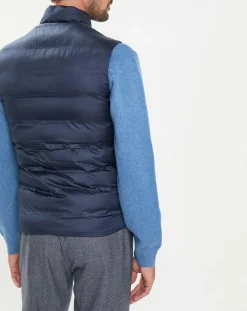 New Hackett London Doudoune sans manches bleu marine