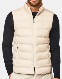 Homme Hackett London Doudoune sans manches écrue