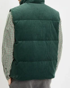 Homme Marc O'Polo Doudoune sans manches en Velours milleraies 100% Coton Bio verte