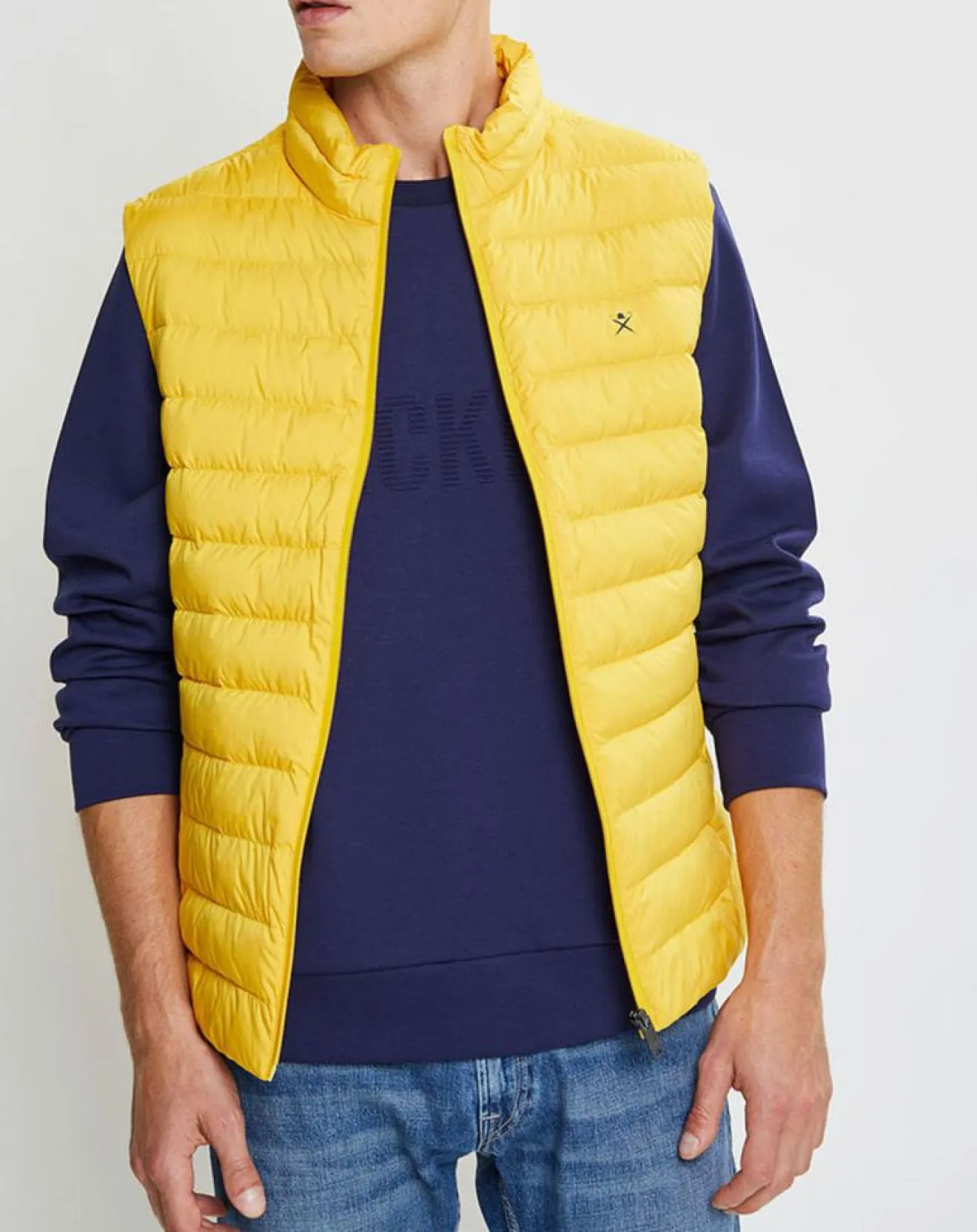 Homme Hackett London Doudoune sans manches jaune