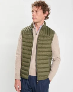 Homme Hackett London Doudoune sans manches kaki