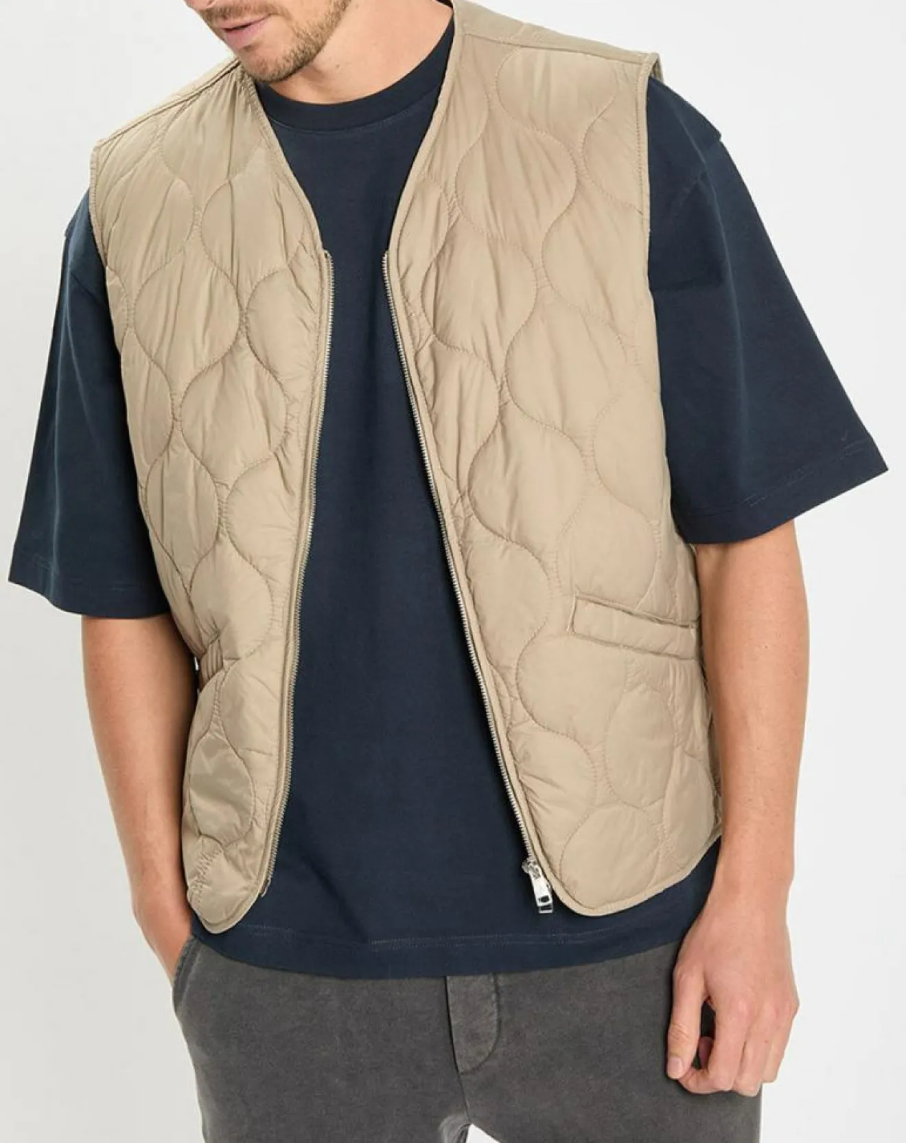 Homme Marc O'Polo Doudoune sans manches légère beige