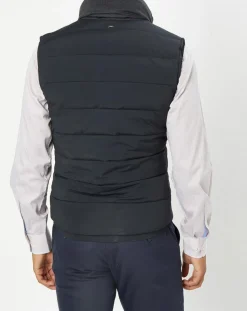 Discount Hackett London Doudoune sans manches pied-de-poule noire