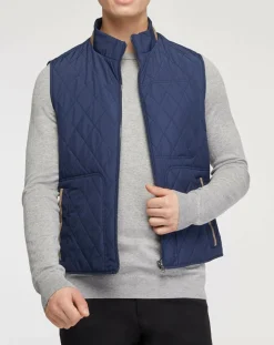 Hot Hackett London Doudoune sans manches Quilted bleu marine
