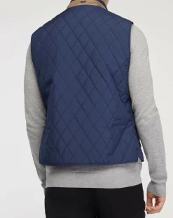 Hot Hackett London Doudoune sans manches Quilted bleu marine