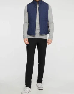 Hot Hackett London Doudoune sans manches Quilted bleu marine