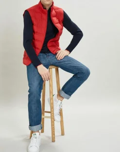 Sale Hackett London Doudoune sans manches rouge