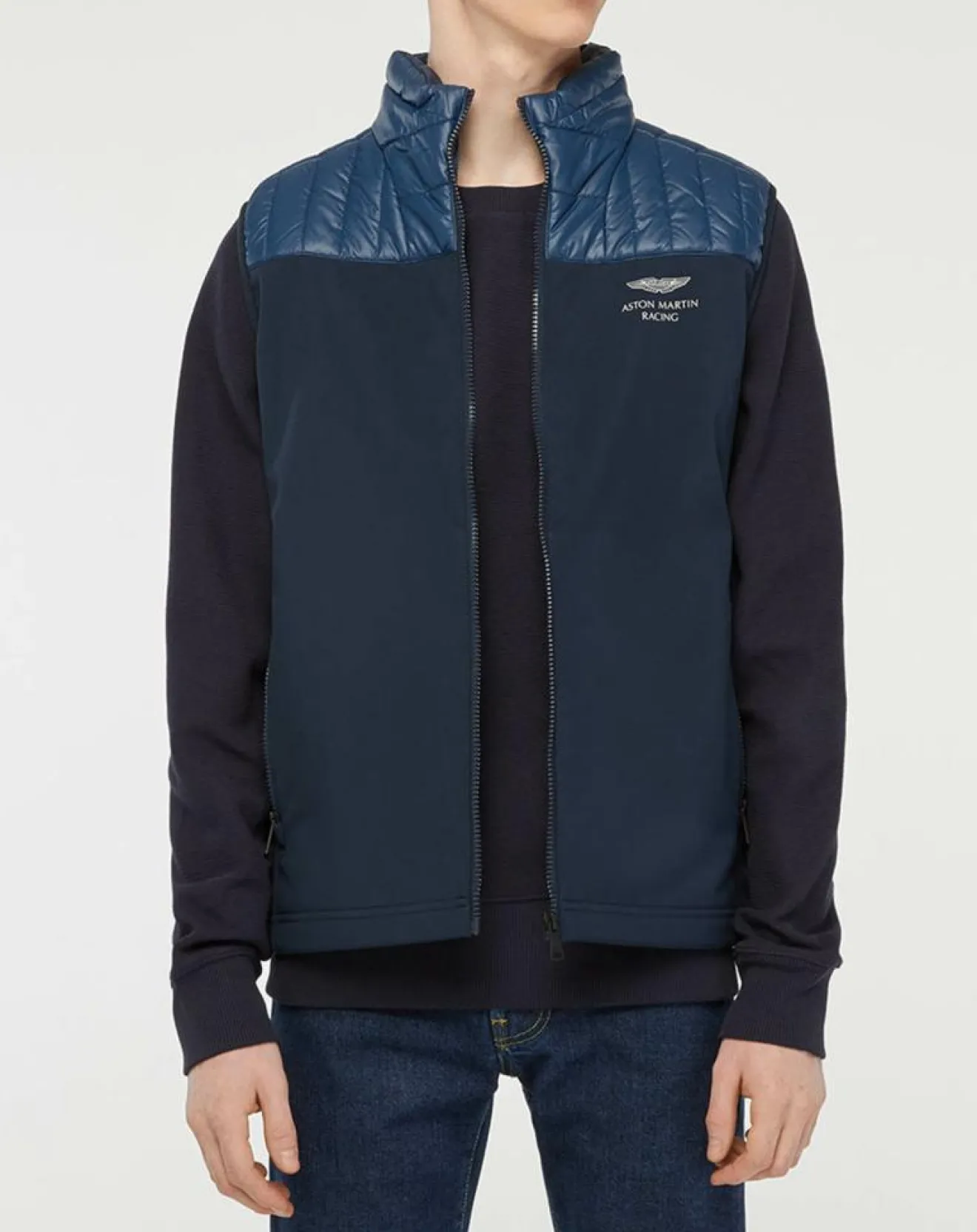 Clearance Hackett London Doudoune sans manches Soft Shell Aston Martin Racing bleu marine