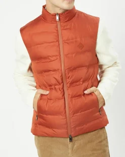 Discount Hackett London Doudoune sans manches unie orange