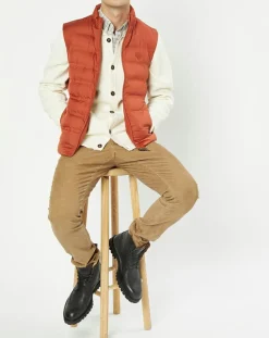 Discount Hackett London Doudoune sans manches unie orange