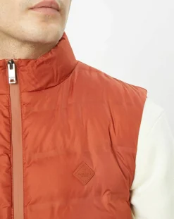 Discount Hackett London Doudoune sans manches unie orange